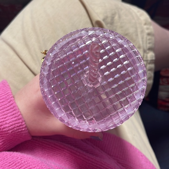 Starbucks Pink Iridescent Grid Cold Tumbler RARE - Picture 2 of 4